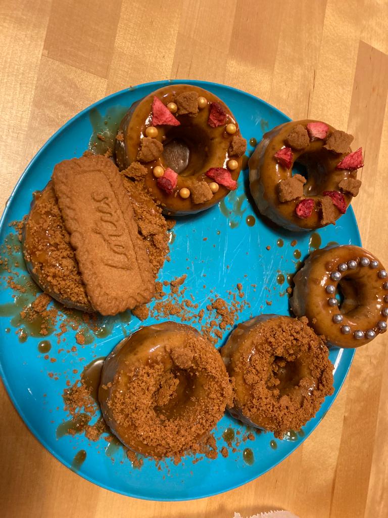 Biscoff baked donuts