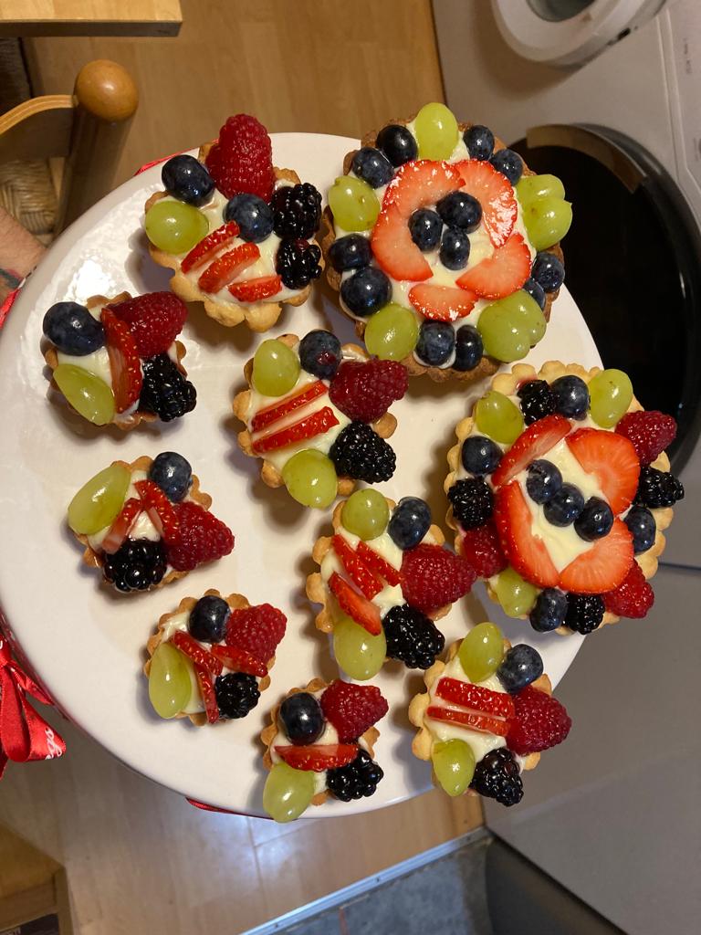 Tartaletky plněné vanilkovým krémem s ovocem vol. 2