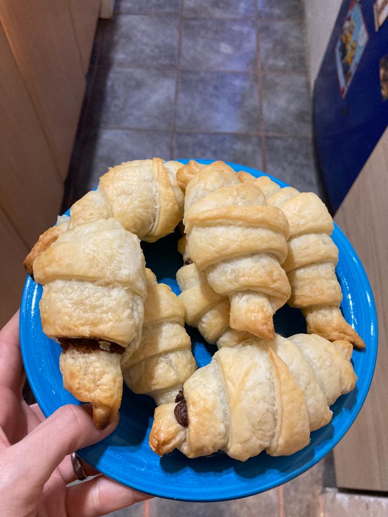 3 ingredient Nutella croissants