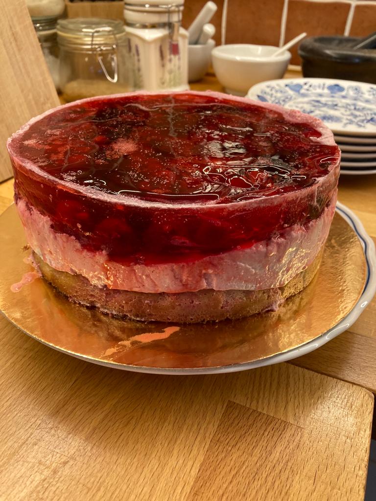 Malinový dortík